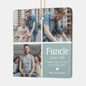 Ornement En Céramique Funcle 3 Photo Collage Définition Jolie Noël (Gauche)