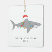 Ornement En Céramique Funky Sharkmas Merry Sharkmas (Gauche)