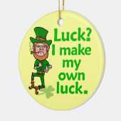 Ornement En Céramique Funny Angry Lucky Irish Leprechaun (Gauche)