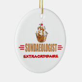 Ornement En Céramique Funny Ice Cream Sundae (Droite)