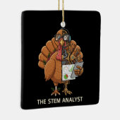 Ornement En Céramique Funny STEM Analyst Robot Turkey Thanksgiving Gift (Droite)