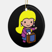 Ornement En Céramique Futur fille Politicienne / Intervenant (Gauche)