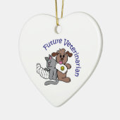 ORNEMENT EN CÉRAMIQUE FUTUR VÉTÉRINAIRE (Gauche)