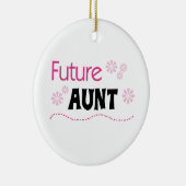 Ornement En Céramique Future tante Black et T-shirts et cadeaux roses (Droite)