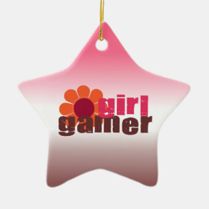 Ornement En Céramique Gamer de fille