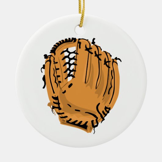Ornement En Céramique Gant de baseball (Devant)