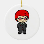 Ornement En Céramique Garçon 2 de service secret (Dos)