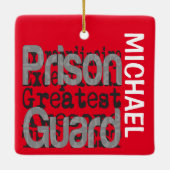 Ornement En Céramique Garde de prison Extraordinaire CUSTOM (Dos)