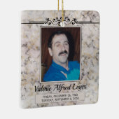 Ornement En Céramique Garde-mémoire personnalisée marbrée (Droite)