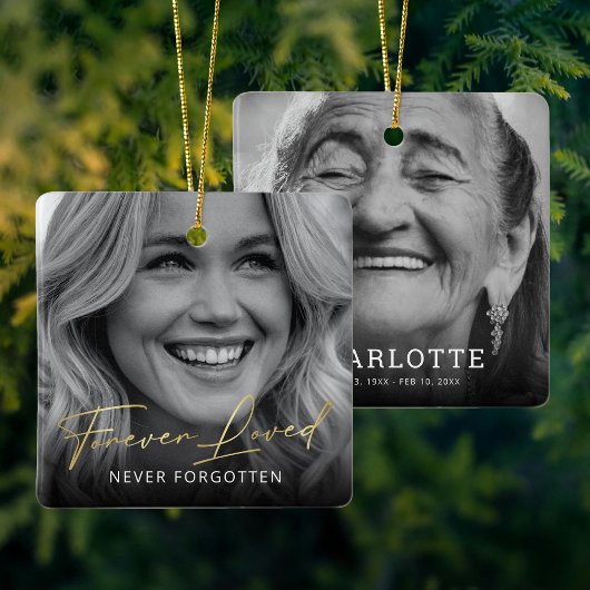 Ornement En Céramique Garde-photo commémorative pour toujours aimé