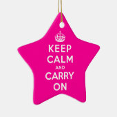 Ornement En Céramique Gardez le calme et continuez (Droite)