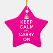 Ornement En Céramique Gardez le calme et continuez (Dos)
