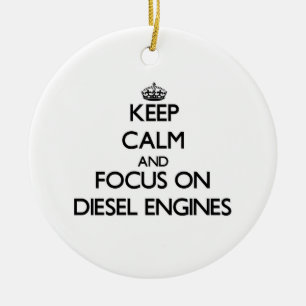 Ornement En Céramique Gardez le calme et le foyer sur les moteurs diesel