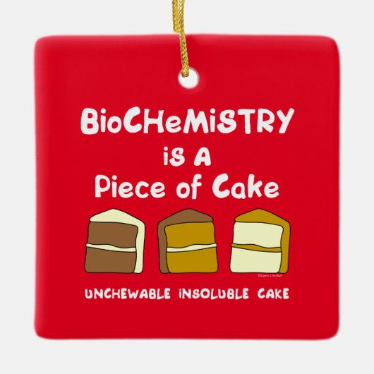 Ornement En Céramique Gâteau de biochimie (Devant)