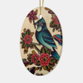 Ornement En Céramique geai bleu (Gauche)