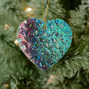 Ornement En Céramique Gel bleu liquide Abstrait