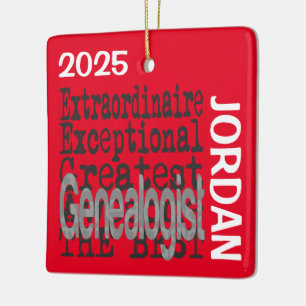 Ornement En Céramique Généalogiste Extraordinaire SUR MESURE