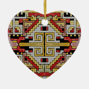 Ornement En Céramique Géométhorique Tribal/Motif ethnique