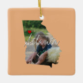 Ornement En Céramique Georgia State Photo insert and town name (Devant)