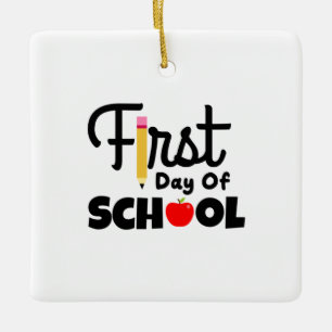 Ornement En Céramique Gifts Teacher First Day Of School