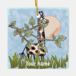 Ornement En Céramique Girafe qui se cache
