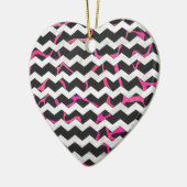 Ornement En Céramique Giraffe rose chaude et noire (Gauche)