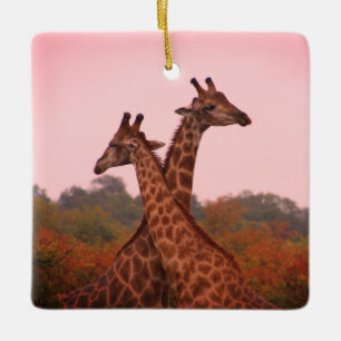 Ornement En Céramique Giraffes