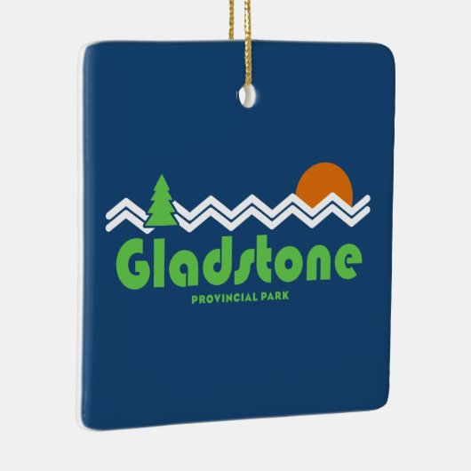Ornement En Céramique Gladstone Provincial Park Retro (Droite)