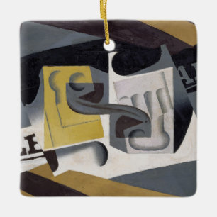 Ornement En Céramique Glass et Newspaper, 1917 (huile sur le