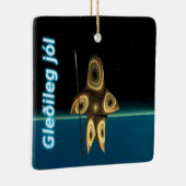 Ornement En Céramique Gleðileg jól - Chasseur inuit fragile (Droite)