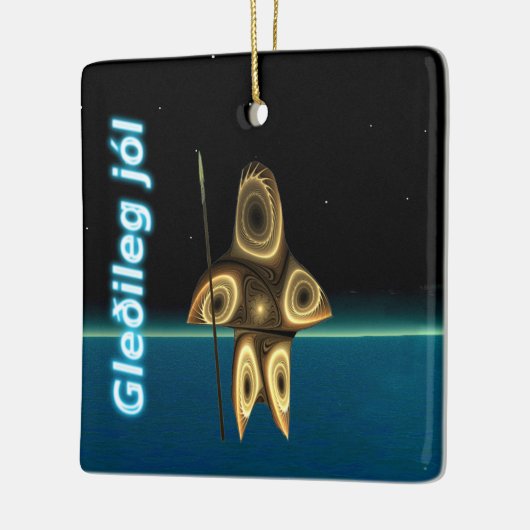 Ornement En Céramique Gleðileg jól - Chasseur inuit fragile (Gauche)