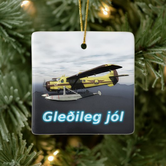 Ornement En Céramique Gleðileg jól - de Havilland DH3-C Otter (Arbre)
