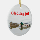 Ornement En Céramique Gleðileg jól - Mallards (Droite)