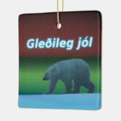 Ornement En Céramique Gleðileg Jól - Ours polaire (Gauche)
