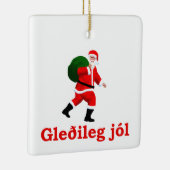 Ornement En Céramique Gleðileg jól - Père Noël (Droite)
