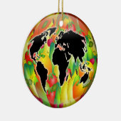 Ornement En Céramique Globe de fruit (Droite)