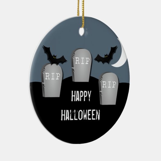Ornement En Céramique Gloomy Graveyard Halloween Ornament (Droite)