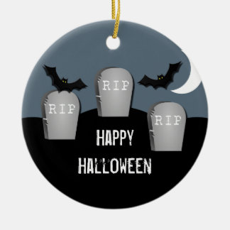 Ornement En Céramique Gloomy Graveyard Halloween Ornament