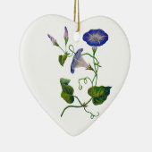 Ornement En Céramique Glories du matin bleu brodé (Droite)