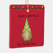 Ornement En Céramique Gnomes rouges de Noël (Droite)