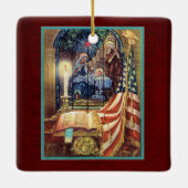 Ornement En Céramique God and Country Patriotic Christmas (Dos)