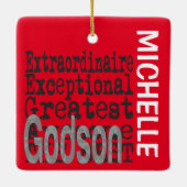 Ornement En Céramique Godson d'oeil CUSTOM (Dos)