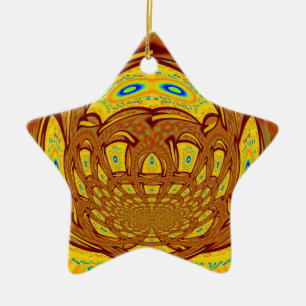 Ornement En Céramique Golden Baseball Glove