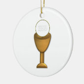 Ornement En Céramique Golden Chalice and Host (Gauche)