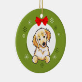 Ornement En Céramique Golden Retriever Puppy First Christmas Classic (Droite)