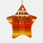 Ornement En Céramique Golden Rouge Africain Couleurs traditionnelles Fun (Droite)