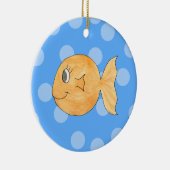 Ornement En Céramique Goldfish. (Droite)