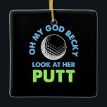 Ornement En Céramique Golfer Oh Mon Dieu<br><div class="desc">Golfer Oh Mon Dieu</div>