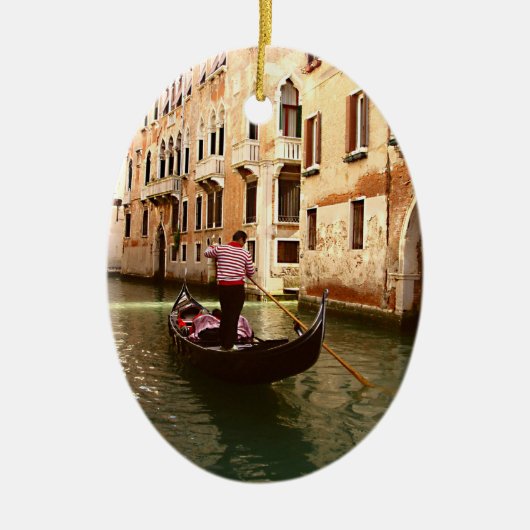 Ornement En Céramique Gondolier (Devant)