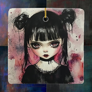 Ornement En Céramique Goth Girl